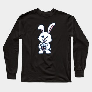 rabbit boba tea Long Sleeve T-Shirt